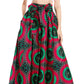 Sakkas Asma's Second Convertible Traditional Wax Print Maxi Skirt with Adjustable Straps