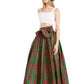 Sakkas Asma's Second Convertible Traditional Wax Print Maxi Skirt with Adjustable Straps