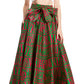Sakkas Asma's Second Convertible Traditional Wax Print Maxi Skirt with Adjustable Straps