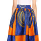 Sakkas Asma Convertible Traditional Wax Print Adjustable Strap Maxi Skirt | Dress