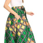Sakkas Asma Convertible Traditional Wax Print Adjustable Strap Maxi Skirt | Dress
