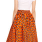 Sakkas Asma Convertible Traditional Wax Print Adjustable Strap Maxi Skirt | Dress