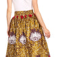 Sakkas Asma Convertible Traditional Wax Print Adjustable Strap Maxi Skirt | Dress