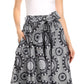 Sakkas Asma Convertible Traditional Wax Print Adjustable Strap Maxi Skirt | Dress