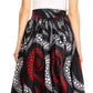 Sakkas Asma Convertible Traditional Wax Print Adjustable Strap Maxi Skirt | Dress