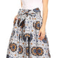 Sakkas Asma Convertible Traditional Wax Print Adjustable Strap Maxi Skirt | Dress