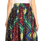 Sakkas Asma Convertible Traditional Wax Print Adjustable Strap Maxi Skirt | Dress