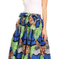 Sakkas Asma Convertible Traditional Wax Print Adjustable Strap Maxi Skirt | Dress