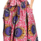Sakkas Asma Convertible Traditional Wax Print Adjustable Strap Maxi Skirt | Dress