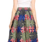 Sakkas Asma Convertible Traditional Wax Print Adjustable Strap Maxi Skirt | Dress