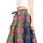 Sakkas Asma Convertible Traditional Wax Print Adjustable Strap Maxi Skirt | Dress