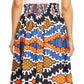 Sakkas Asma Convertible Traditional Wax Print Adjustable Strap Maxi Skirt | Dress