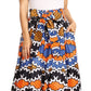 Sakkas Asma Convertible Traditional Wax Print Adjustable Strap Maxi Skirt | Dress