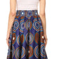 Sakkas Asma Convertible Traditional Wax Print Adjustable Strap Maxi Skirt | Dress