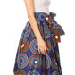 Sakkas Asma Convertible Traditional Wax Print Adjustable Strap Maxi Skirt | Dress