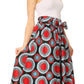Sakkas Asma Convertible Traditional Wax Print Adjustable Strap Maxi Skirt | Dress