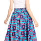 Sakkas Asma Convertible Traditional Wax Print Adjustable Strap Maxi Skirt | Dress