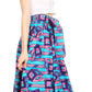 Sakkas Asma Convertible Traditional Wax Print Adjustable Strap Maxi Skirt | Dress