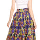 Sakkas Asma Convertible Traditional Wax Print Adjustable Strap Maxi Skirt | Dress