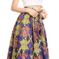 Sakkas Asma Convertible Traditional Wax Print Adjustable Strap Maxi Skirt | Dress