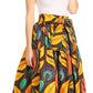 Sakkas Asma Convertible Traditional Wax Print Adjustable Strap Maxi Skirt | Dress