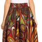 Sakkas Asma Convertible Traditional Wax Print Adjustable Strap Maxi Skirt | Dress