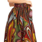 Sakkas Asma Convertible Traditional Wax Print Adjustable Strap Maxi Skirt | Dress