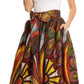 Sakkas Asma Convertible Traditional Wax Print Adjustable Strap Maxi Skirt | Dress