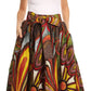 Sakkas Asma Convertible Traditional Wax Print Adjustable Strap Maxi Skirt | Dress