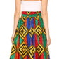 Sakkas Asma Convertible Traditional Wax Print Adjustable Strap Maxi Skirt | Dress