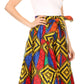 Sakkas Asma Convertible Traditional Wax Print Adjustable Strap Maxi Skirt | Dress