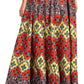 Sakkas Asma Convertible Traditional Wax Print Adjustable Strap Maxi Skirt | Dress