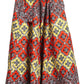 Sakkas Asma Convertible Traditional Wax Print Adjustable Strap Maxi Skirt | Dress