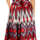 Sakkas Asma Convertible Traditional Wax Print Adjustable Strap Maxi Skirt | Dress