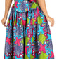 Sakkas Asma Convertible Traditional Wax Print Adjustable Strap Maxi Skirt | Dress