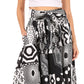 Sakkas Asma Convertible Traditional Wax Print Adjustable Strap Maxi Skirt | Dress