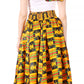 Sakkas Asma Convertible Traditional Wax Print Adjustable Strap Maxi Skirt | Dress