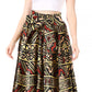 Sakkas Asma Convertible Traditional Wax Print Adjustable Strap Maxi Skirt | Dress