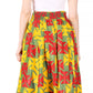 Sakkas Asma Convertible Traditional Wax Print Adjustable Strap Maxi Skirt | Dress