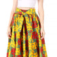 Sakkas Asma Convertible Traditional Wax Print Adjustable Strap Maxi Skirt | Dress