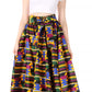 Sakkas Asma Convertible Traditional Wax Print Adjustable Strap Maxi Skirt | Dress