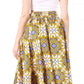 Sakkas Asma Convertible Traditional Wax Print Adjustable Strap Maxi Skirt | Dress