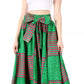 Sakkas Asma Convertible Traditional Wax Print Adjustable Strap Maxi Skirt | Dress