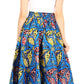 Sakkas Asma Convertible Traditional Wax Print Adjustable Strap Maxi Skirt | Dress