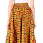 Sakkas Asma Convertible Traditional Wax Print Adjustable Strap Maxi Skirt | Dress
