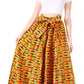 Sakkas Asma Convertible Traditional Wax Print Adjustable Strap Maxi Skirt | Dress