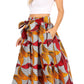 Sakkas Asma Convertible Traditional Wax Print Adjustable Strap Maxi Skirt | Dress