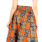 Sakkas Asma Convertible Traditional Wax Print Adjustable Strap Maxi Skirt | Dress