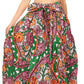 Sakkas Asma Convertible Traditional Wax Print Adjustable Strap Maxi Skirt | Dress