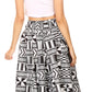 Sakkas Asma Convertible Traditional Wax Print Adjustable Strap Maxi Skirt | Dress